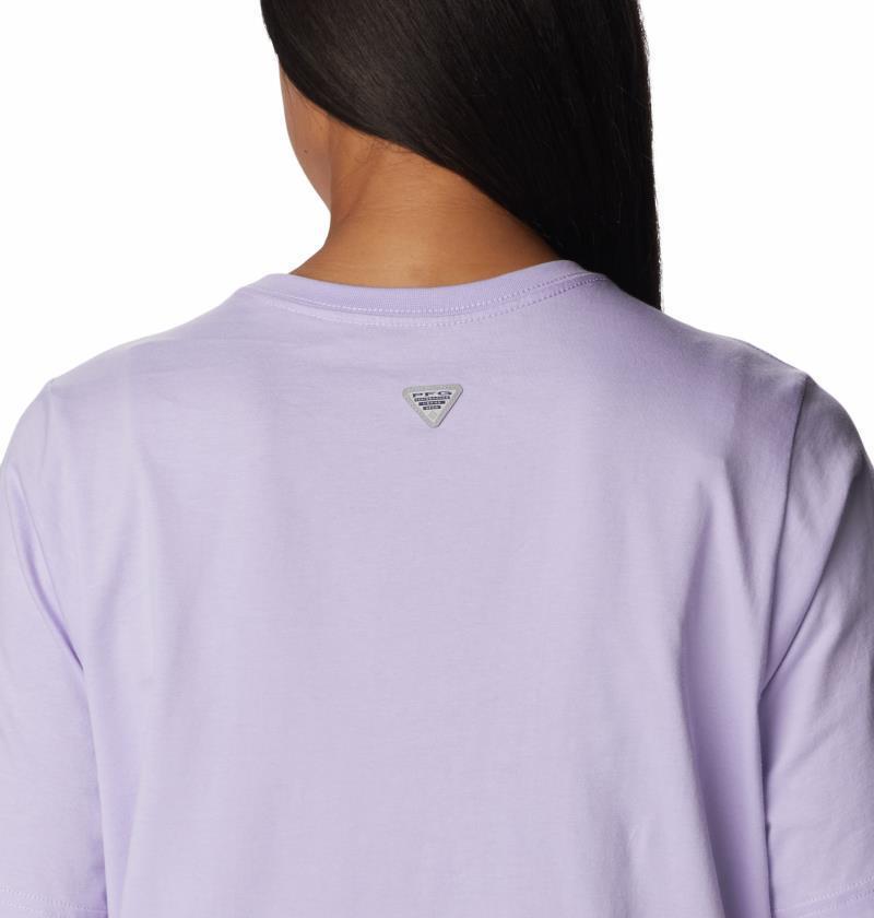 Bramley Bay Relaxed Tee - Womens - Soft Violet / Panga Palms Graphic 3