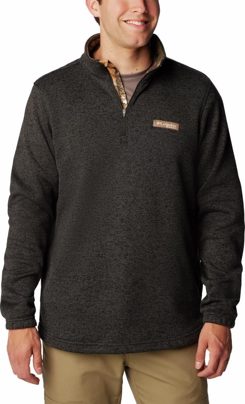 Bucktail 1/4 Zip - Mens - Black Heather / Realtree Edge 1