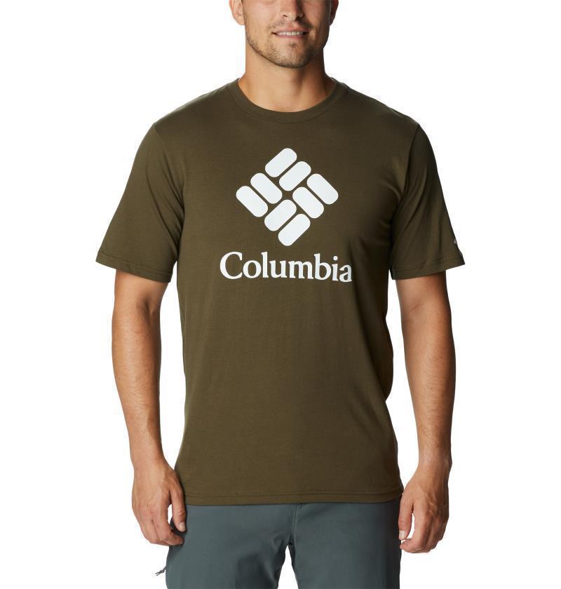 CSC Basic Logo SS - Tall - Mens - Olive Green / CSC Stacked Logo 1