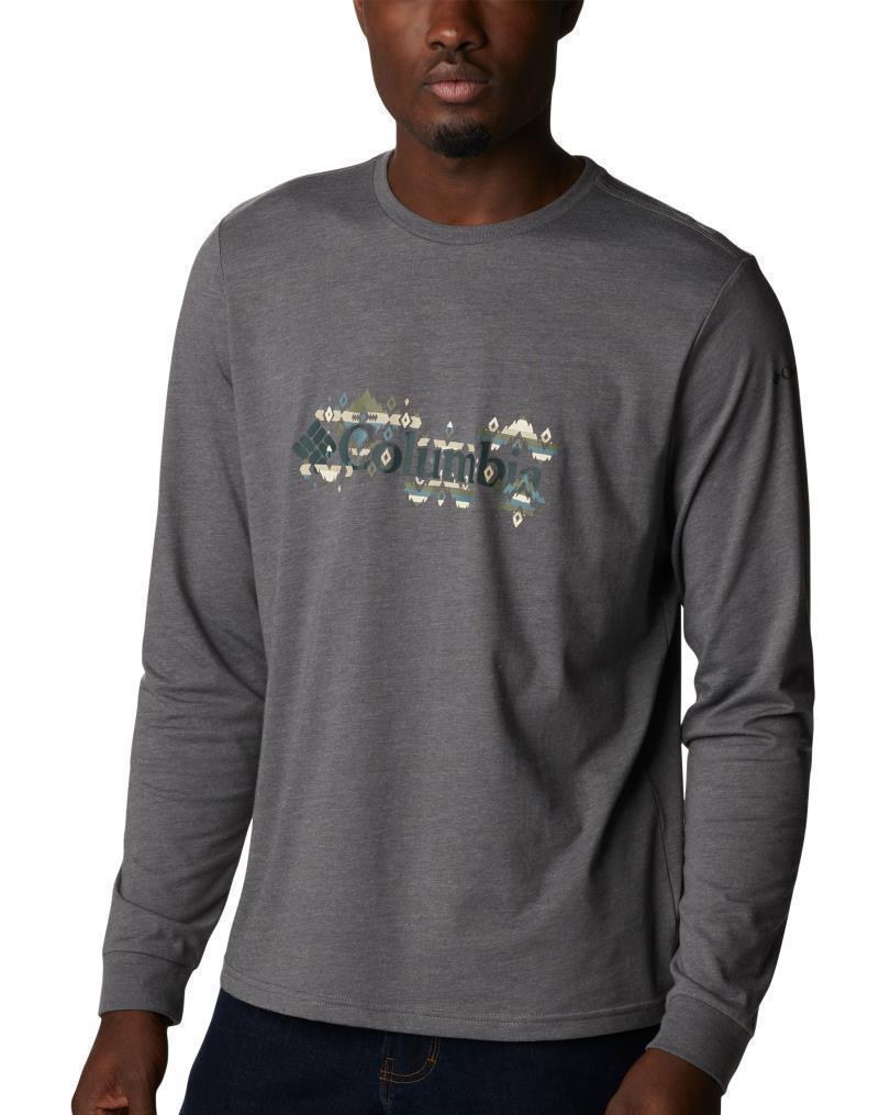 CSC Seasonal Logo LS Tee - Big - Mens - city grey heather / rocky mtn brand 1