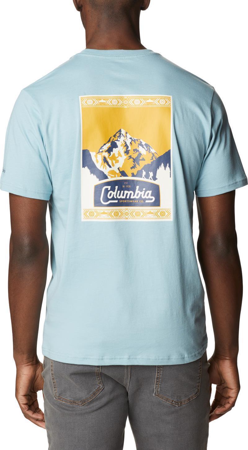 CSC Seasonal Logo Tee - Mens - Stone Blue / Timberline Trails Graphic 2