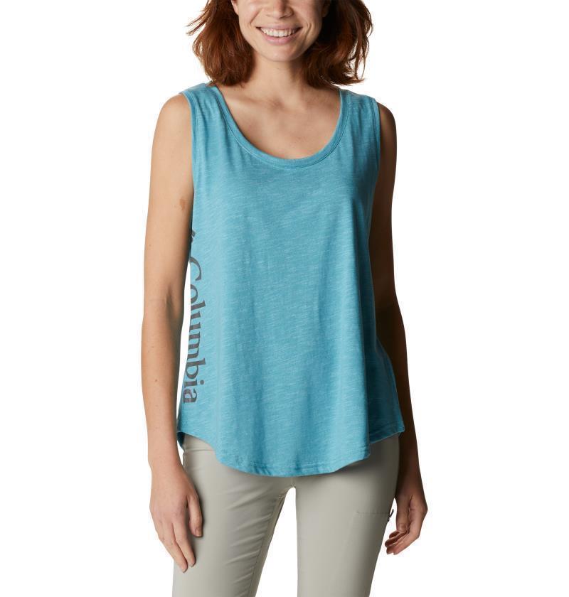 Cades Cape Tank - Womens - Sea Wave 1