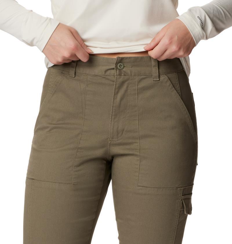 Calico Basin Cotton Pants, Reg - Womens - Stone Green 4