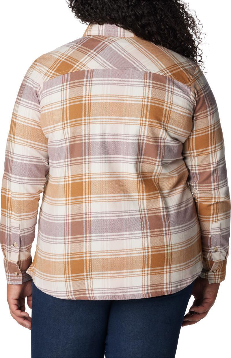 Calico Basin Flannel LS Shirt - Plus - Womens - Dusty Pink Dimensional Buffalo 2