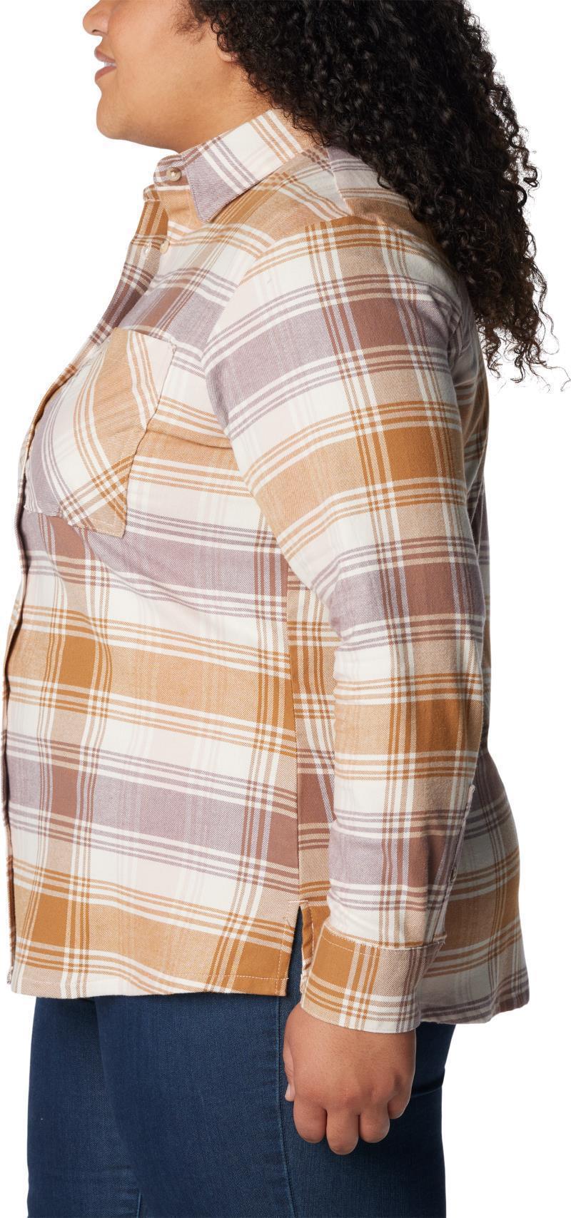 Calico Basin Flannel LS Shirt - Plus - Womens - Dusty Pink Dimensional Buffalo 4