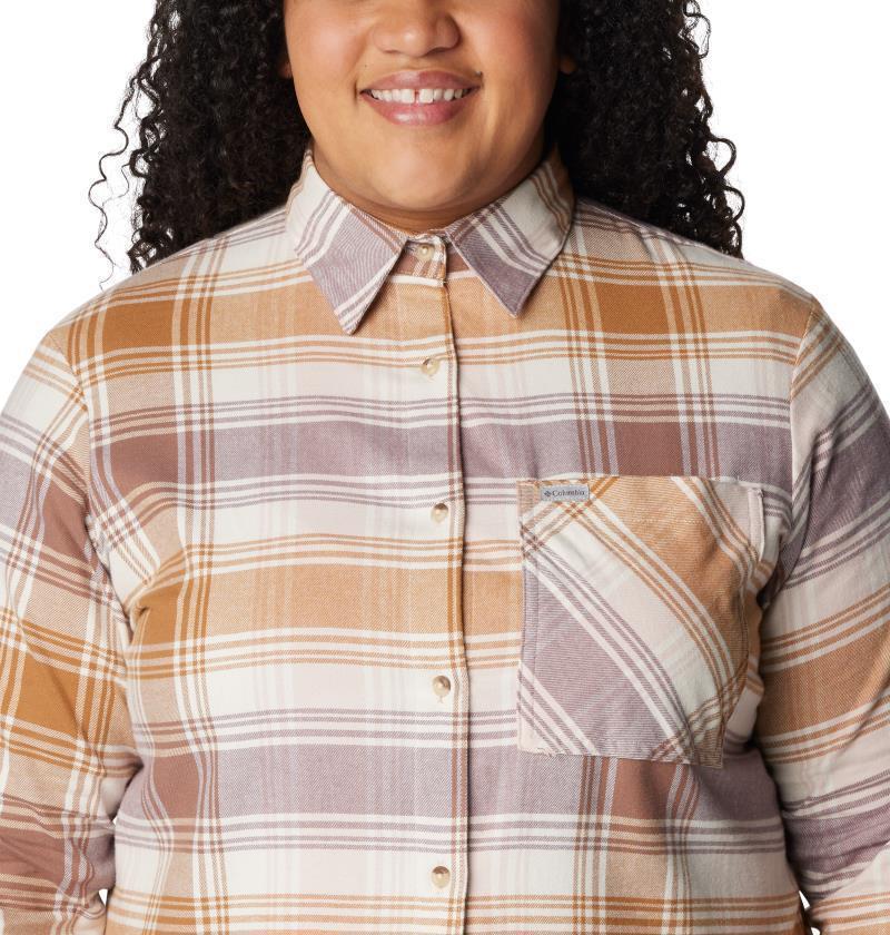 Calico Basin Flannel LS Shirt - Plus - Womens - Dusty Pink Dimensional Buffalo 5