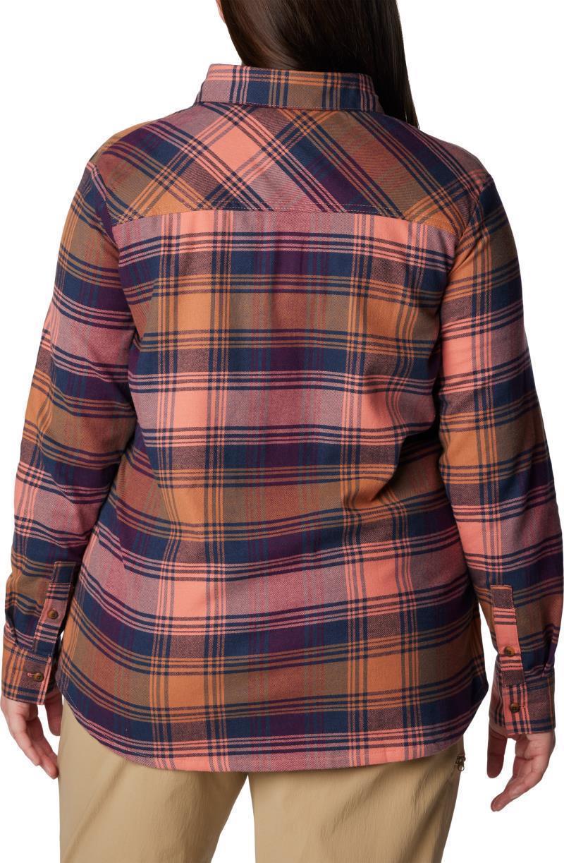 Calico Basin Flannel LS Shirt - Plus - Womens - Faded Peach Dimensional Buffalo 2
