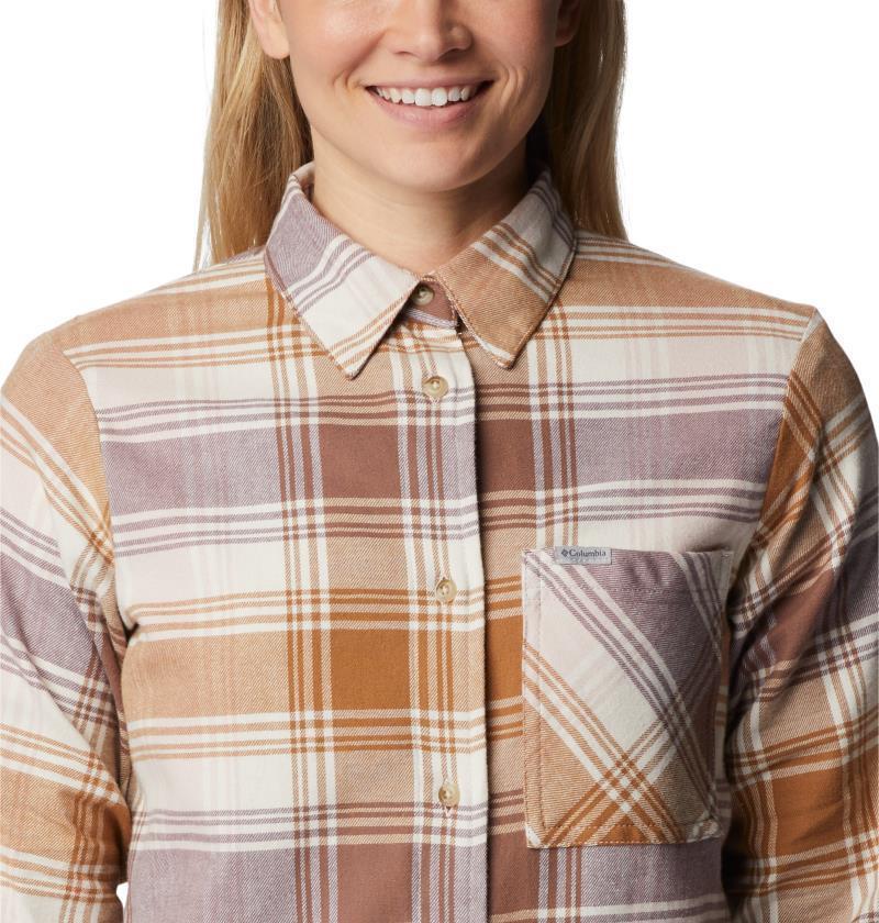 Calico Basin Flannel LS Shirt - Womens - Dusty Pink Dimensional Buffalo 4