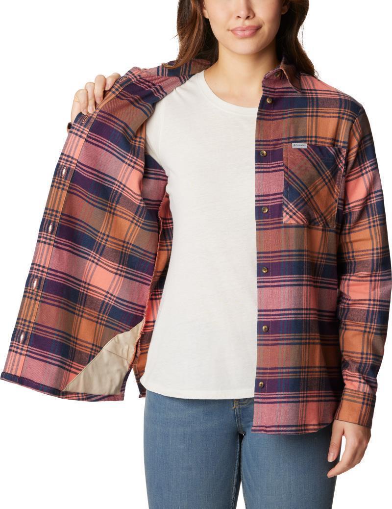 Calico Basin Flannel LS Shirt - Womens - Faded Peach Dimensional Buffalo 4