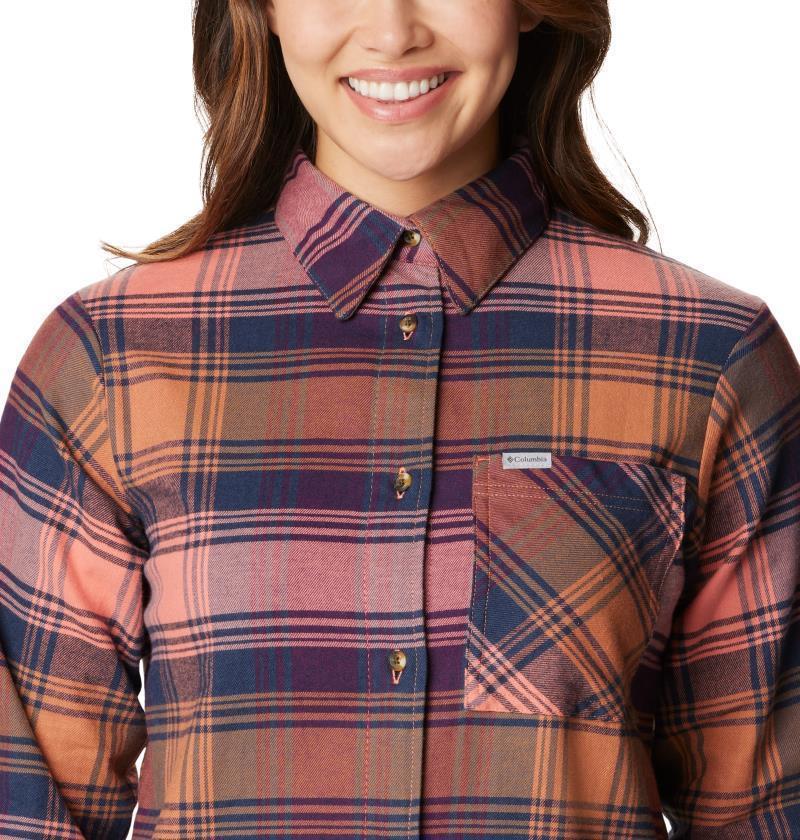 Calico Basin Flannel LS Shirt - Womens - Faded Peach Dimensional Buffalo 6
