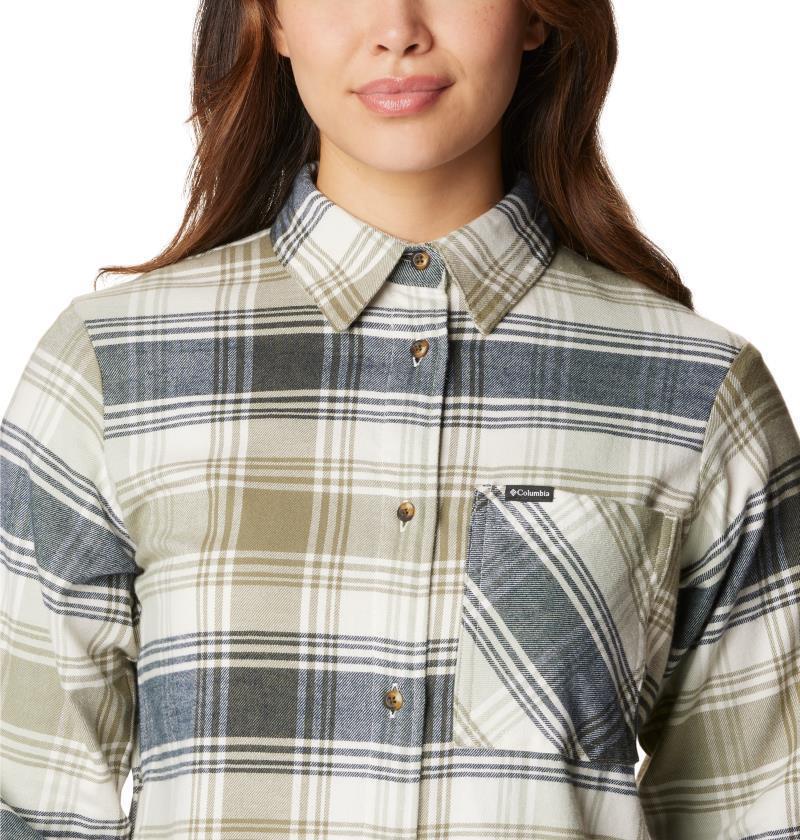 Calico Basin Flannel LS Shirt - Womens - Stone Green Dimensional Buffalo 6