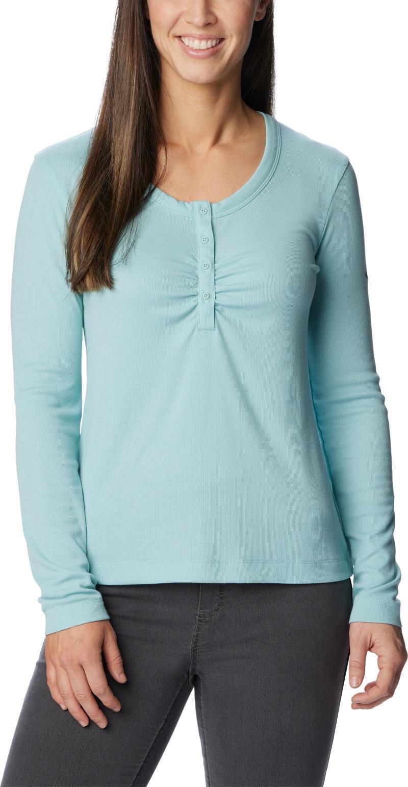 Calico Basin Ribbed LS Shirt - Womens - Aqua Haze 1