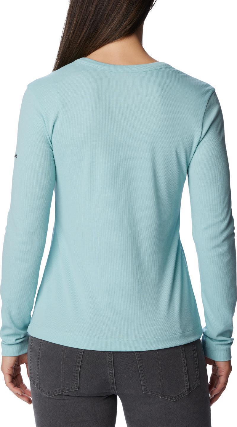 Calico Basin Ribbed LS Shirt - Womens - Aqua Haze 2