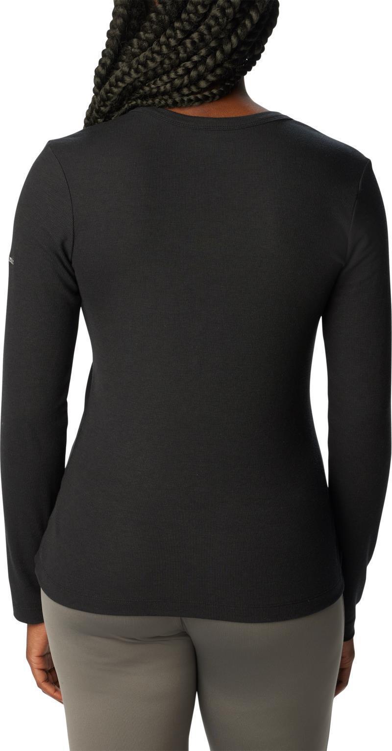 Calico Basin Ribbed LS Shirt - Womens - Black 2