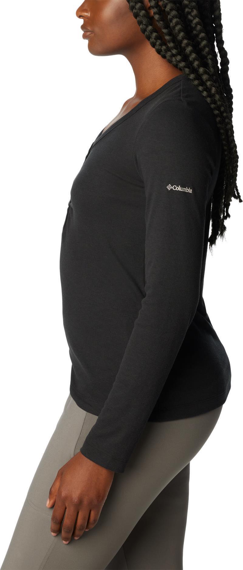 Calico Basin Ribbed LS Shirt - Womens - Black 4