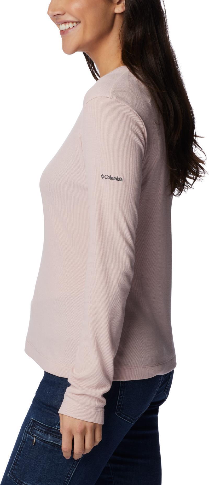 Calico Basin Ribbed LS Shirt - Womens - Dusty Pink 4