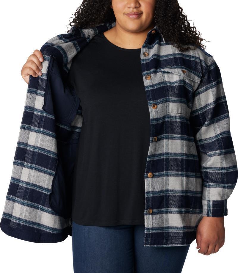 Calico Basin Shirt Jacket - Plus - Womens - Dark Nocturnal Buffalo Ombre 4