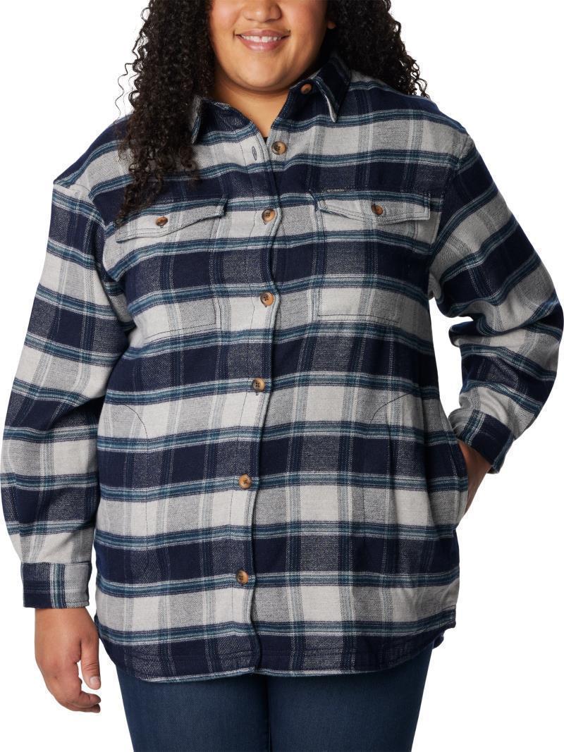 Calico Basin Shirt Jacket - Plus - Womens - Dark Nocturnal Buffalo Ombre 1