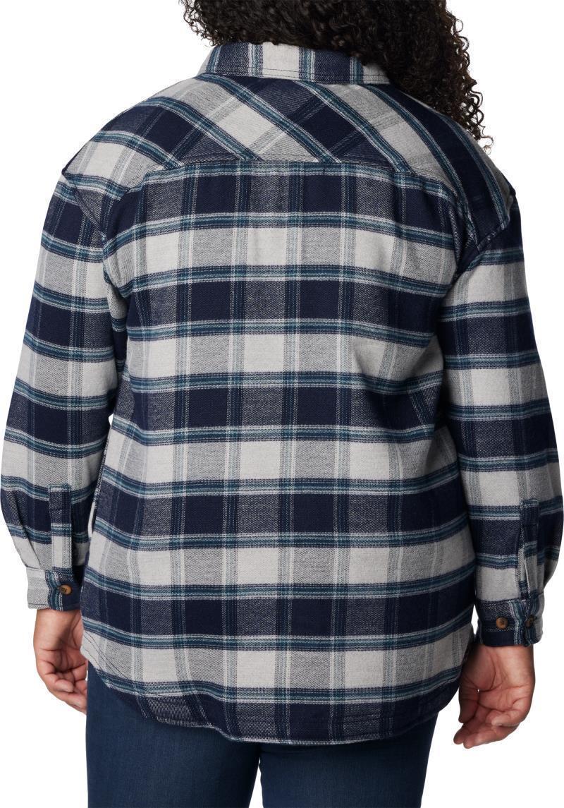 Calico Basin Shirt Jacket - Plus - Womens - Dark Nocturnal Buffalo Ombre 2