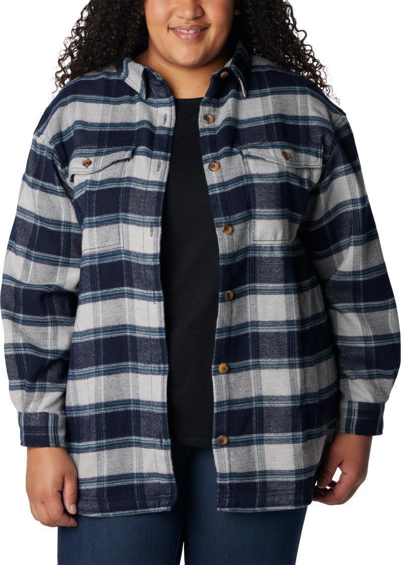 Calico Basin Shirt Jacket - Plus - Womens - Dark Nocturnal Buffalo Ombre 3