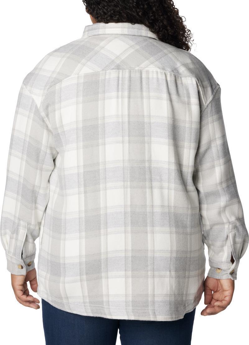 Calico Basin Shirt Jacket - Plus - Womens - Sea Salt Buffalo Ombre 2