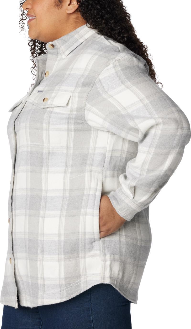 Calico Basin Shirt Jacket - Plus - Womens - Sea Salt Buffalo Ombre 5