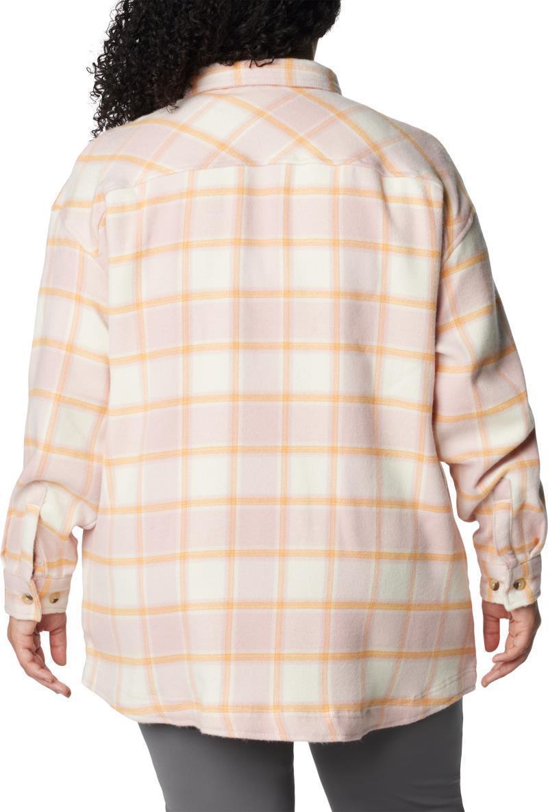 Calico Basin Shirt Jacket - Plus - Womens - Sunset Peach Buffalo Ombre 2