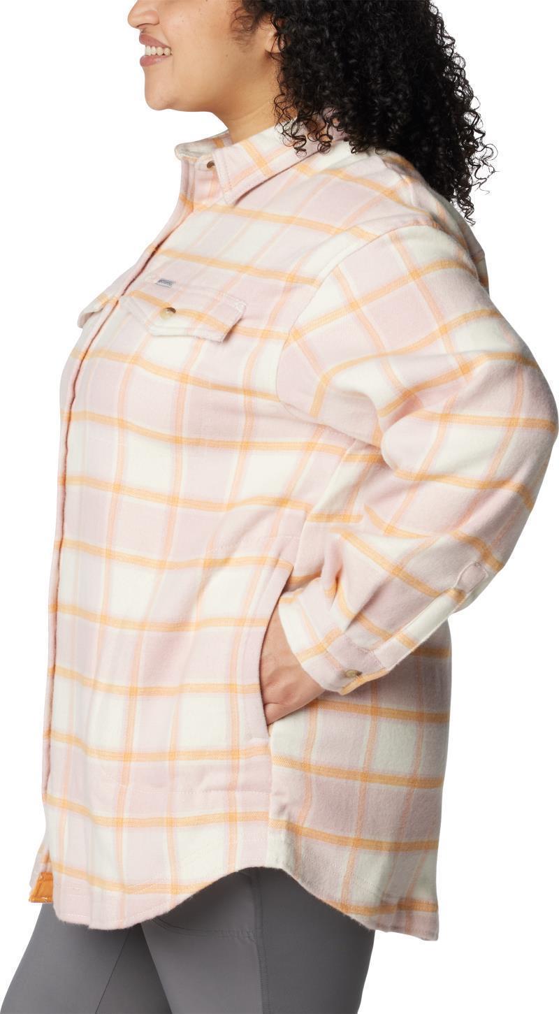 Calico Basin Shirt Jacket - Plus - Womens - Sunset Peach Buffalo Ombre 5
