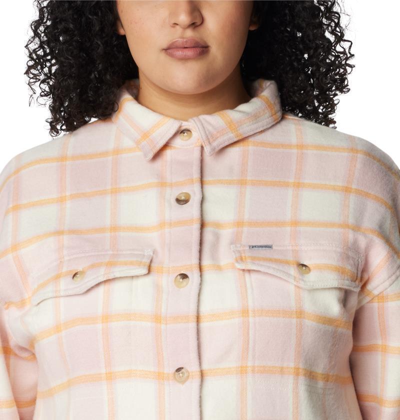 Calico Basin Shirt Jacket - Plus - Womens - Sunset Peach Buffalo Ombre 6