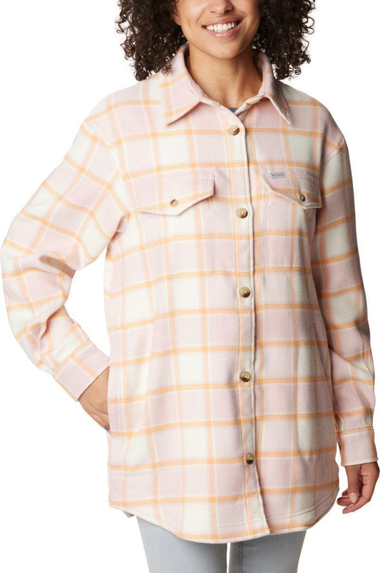 Calico Basin Shirt Jacket - Womens - Sunset Peach Buffalo Ombre 1