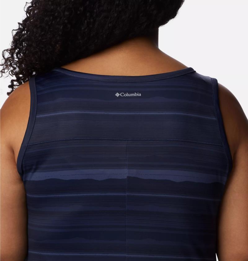 Chill River Printed Dress - Plus - Nocturnal / Horizons Stripe 4