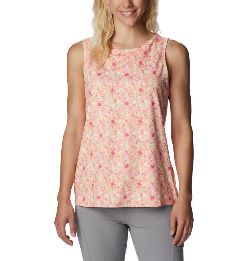 Chill River Tank - Womens - Peach / Mini Hibiscus 1