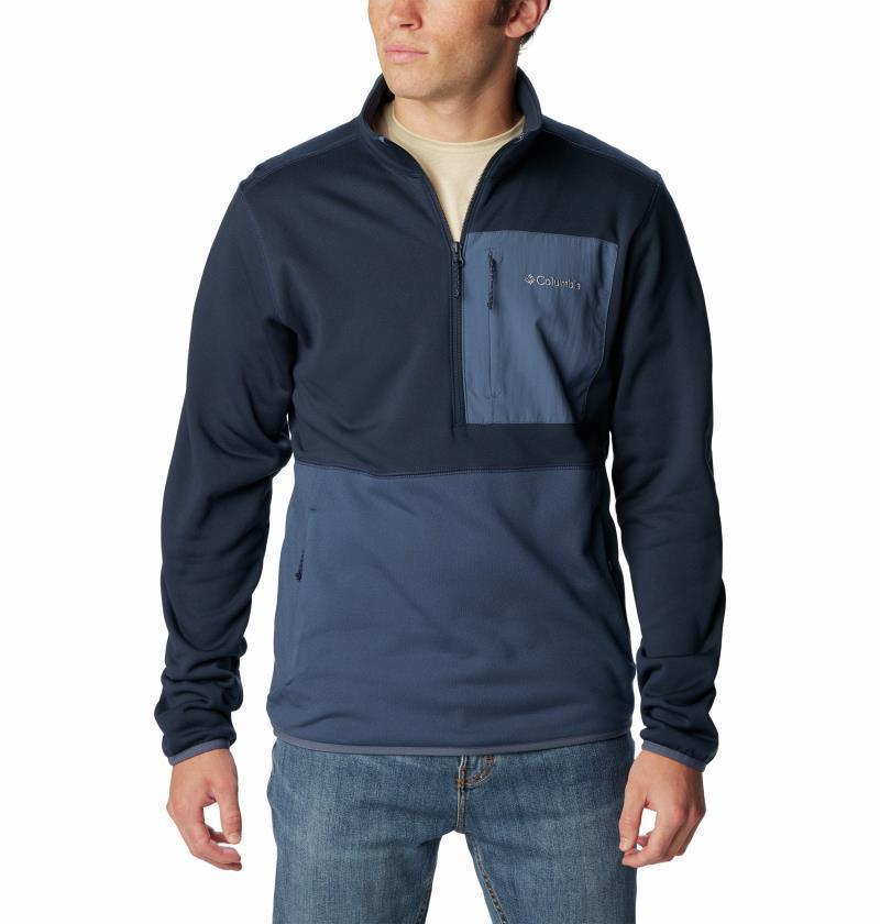 Columbia Hike Half Zip - Mens - Collegiate Navy / Dark Mountain 1