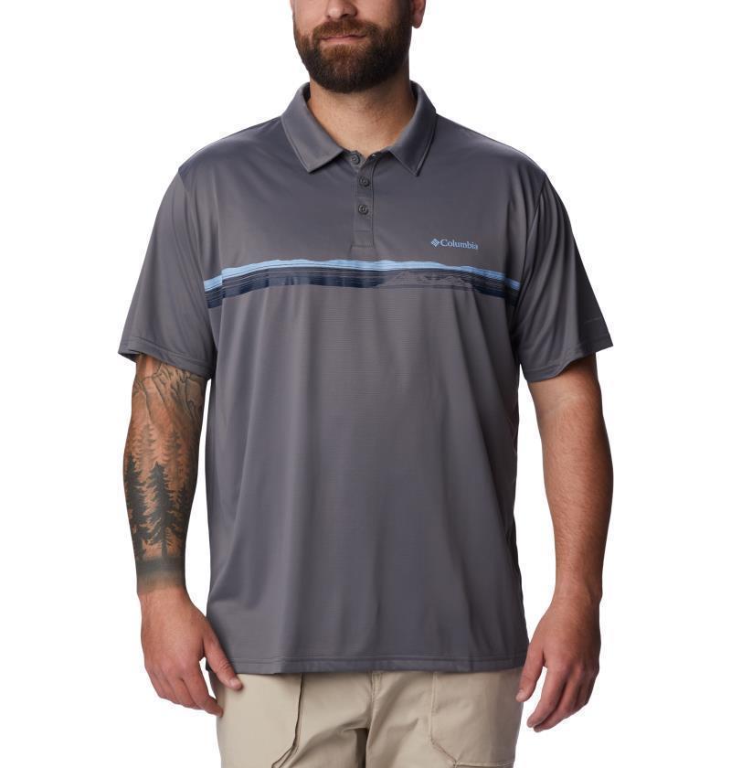 Columbia Hike Novelty Polo - Big - Mens - City Grey 1