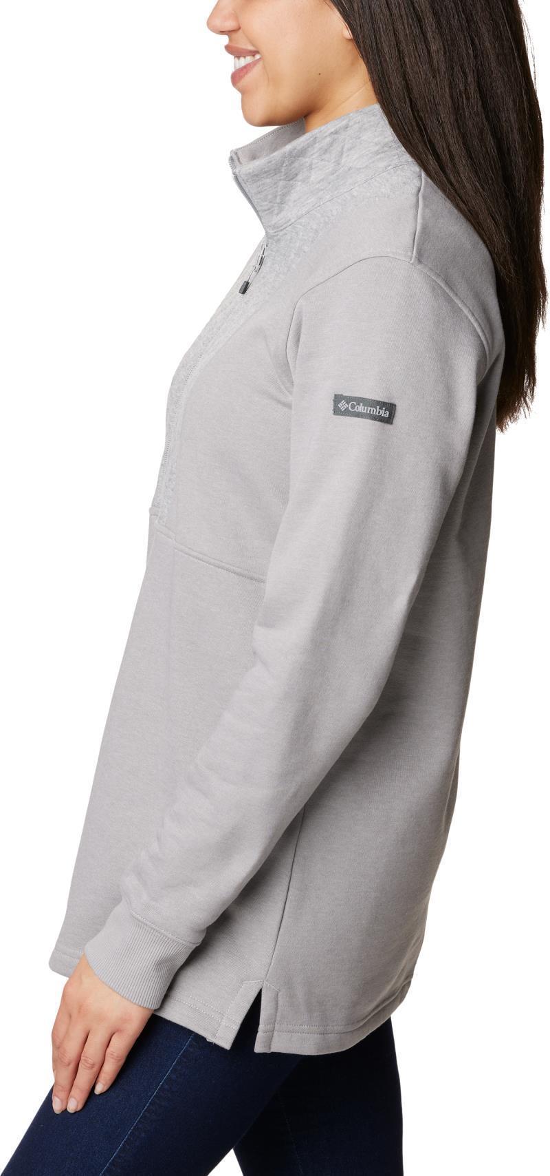 Columbia Lodge Quilted 1/4 Zip - Womens - Light Grey Heather 4