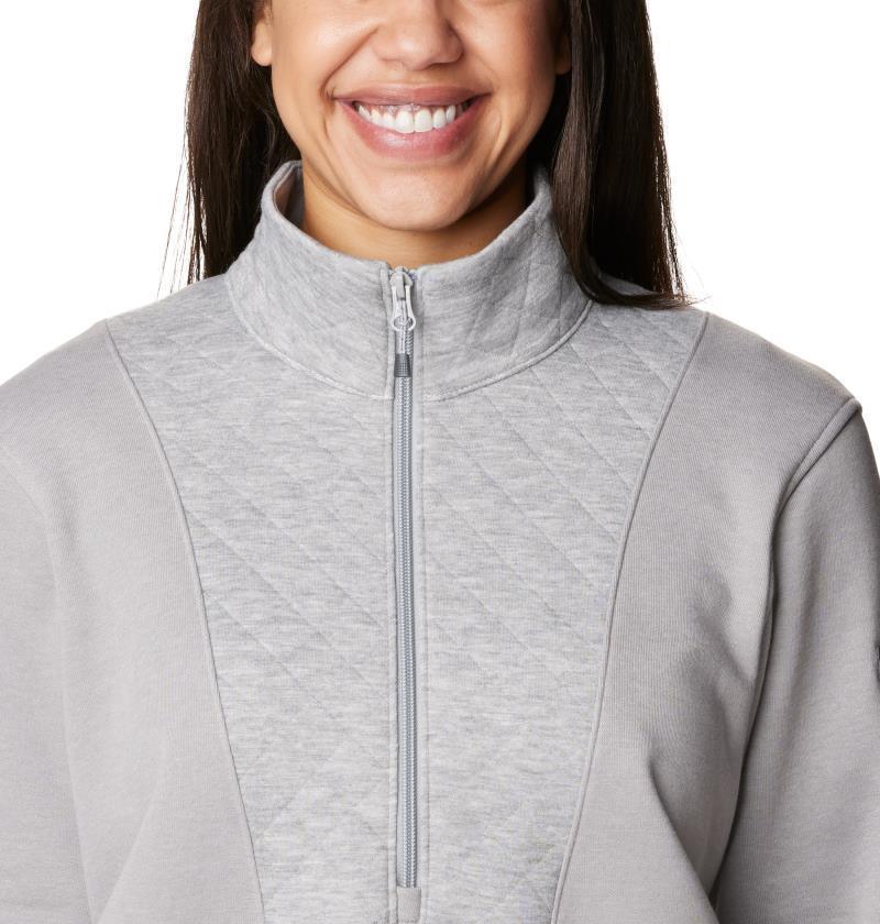Columbia Lodge Quilted 1/4 Zip - Womens - Light Grey Heather 5