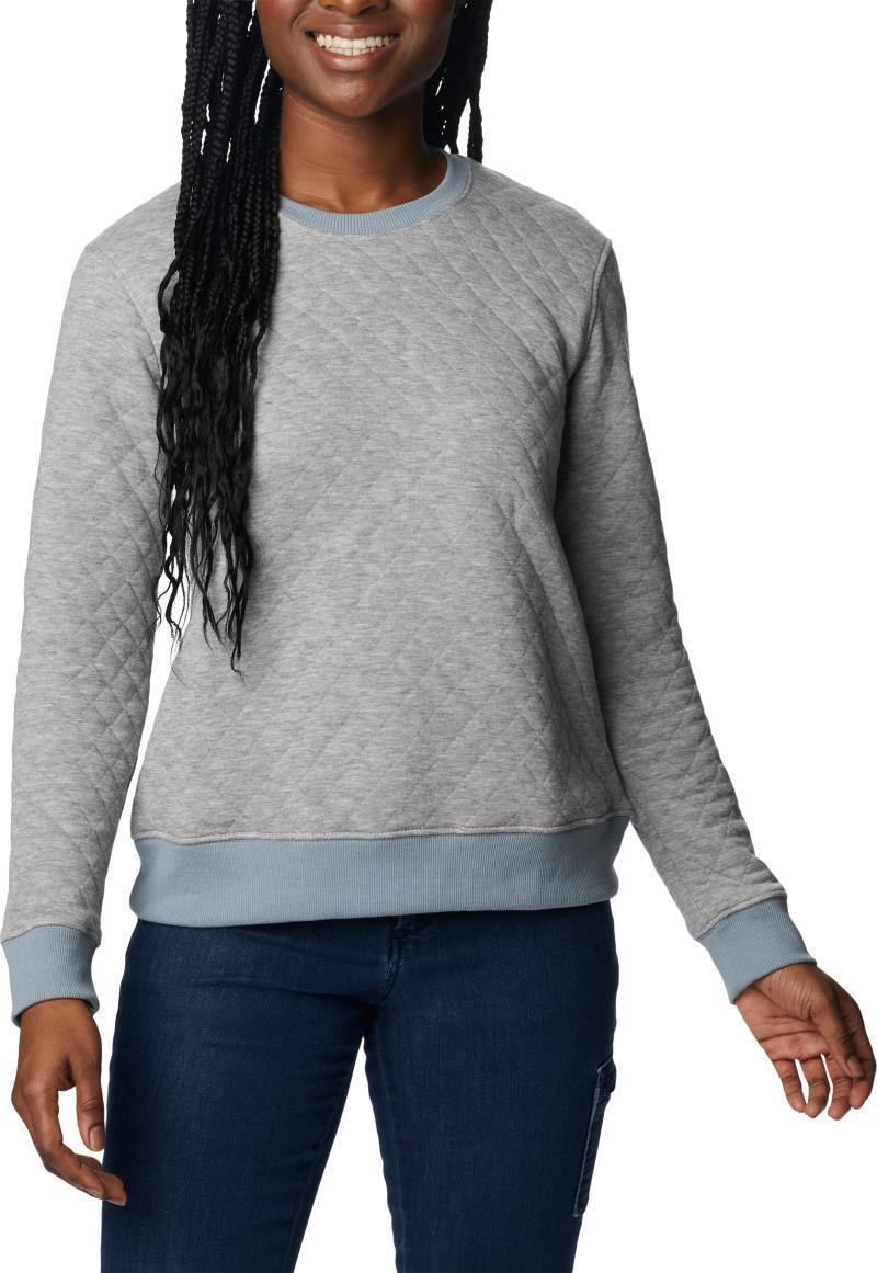 Columbia Lodge Quilted Crew - Womens - Light Grey Heather 3
