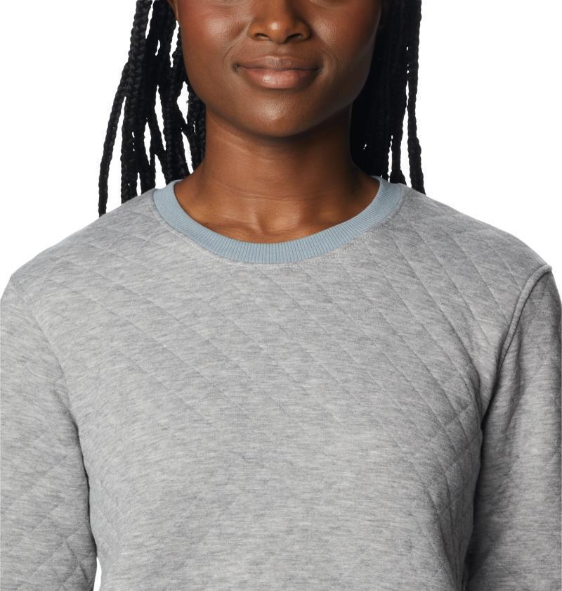 Columbia Lodge Quilted Crew - Womens - Light Grey Heather 4