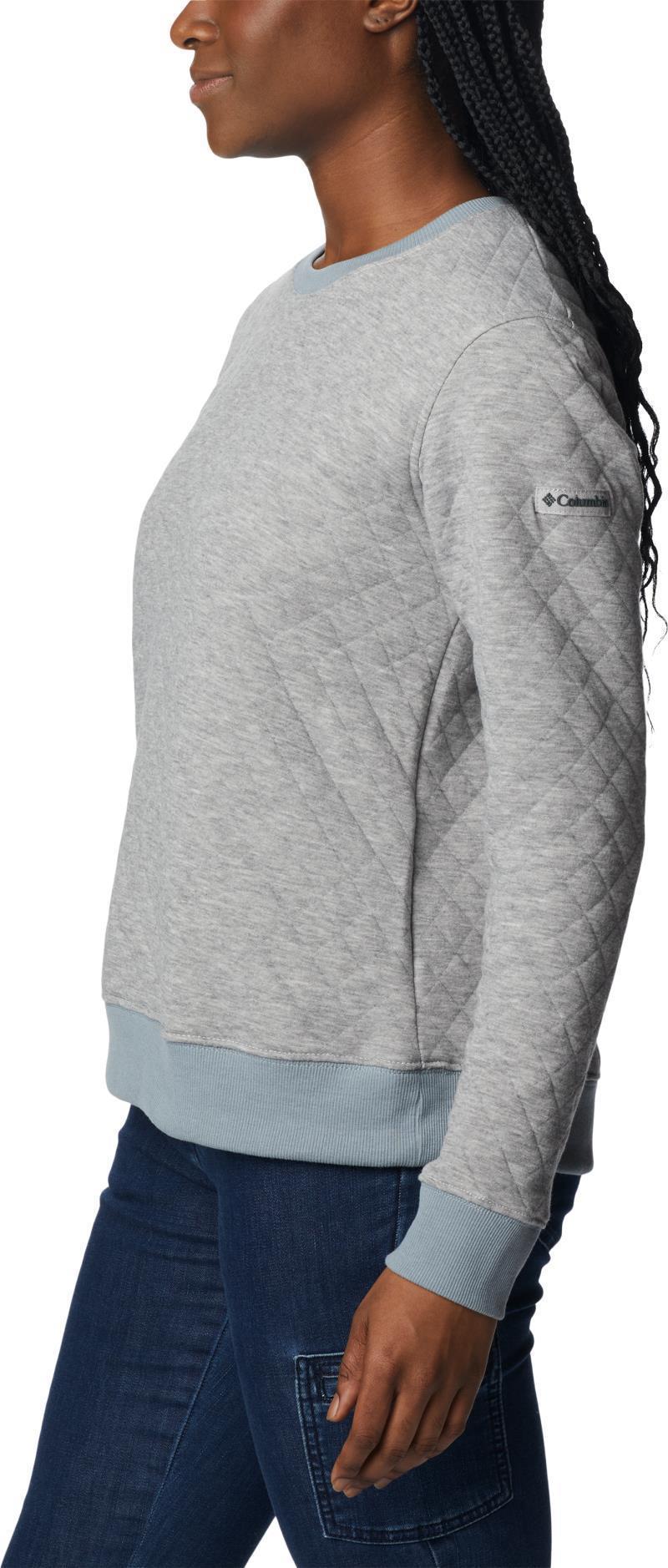 Columbia Lodge Quilted Crew - Womens - Light Grey Heather 5