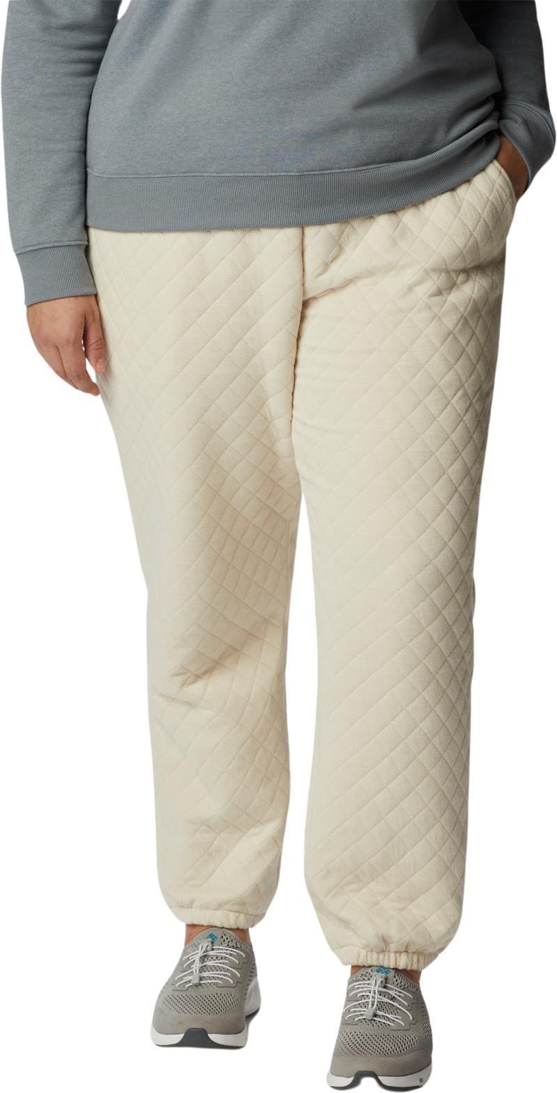 Columbia Lodge Quilted Joggers - Plus - Womens - Chalk 1