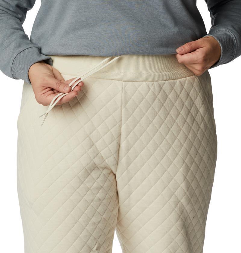 Columbia Lodge Quilted Joggers - Plus - Womens - Chalk 4