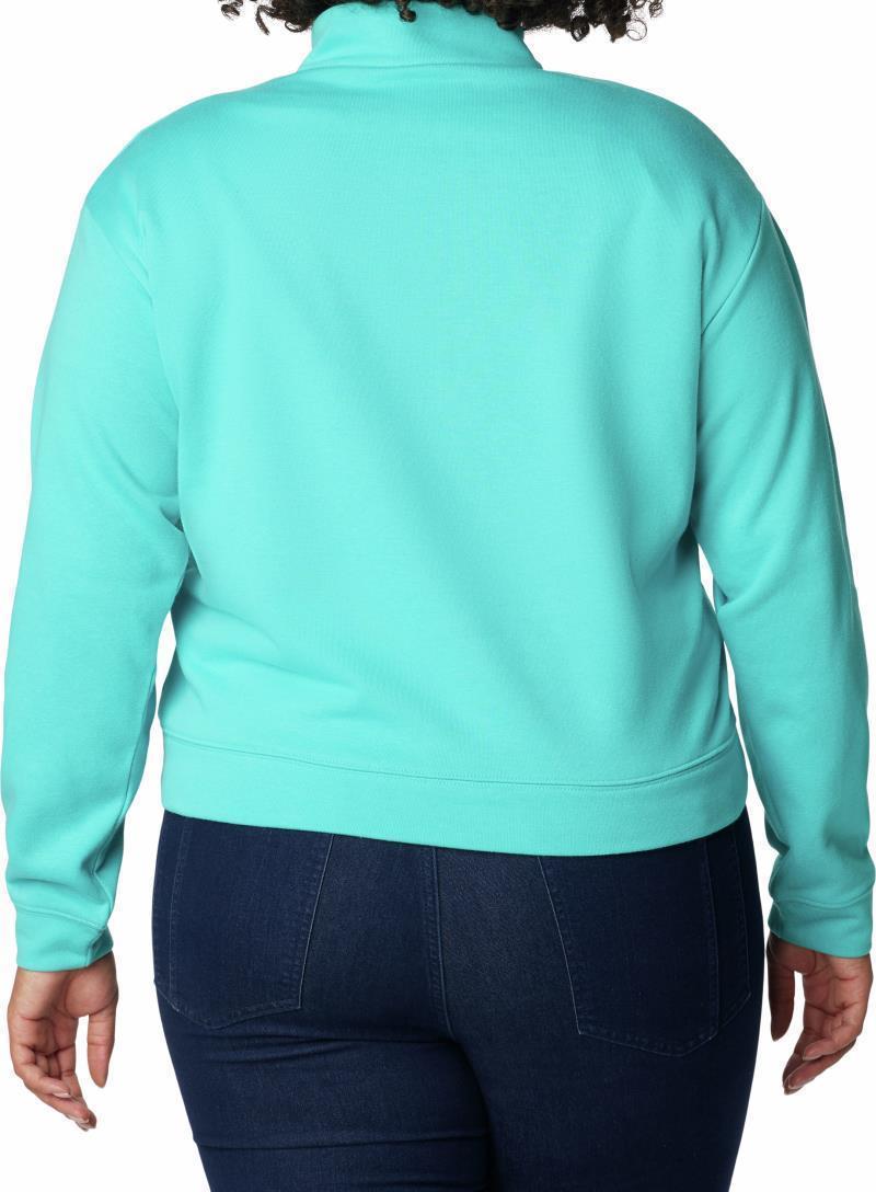 Columbia Trek French Terry Half Zip - Plus - Womens - Bright Aqua 2