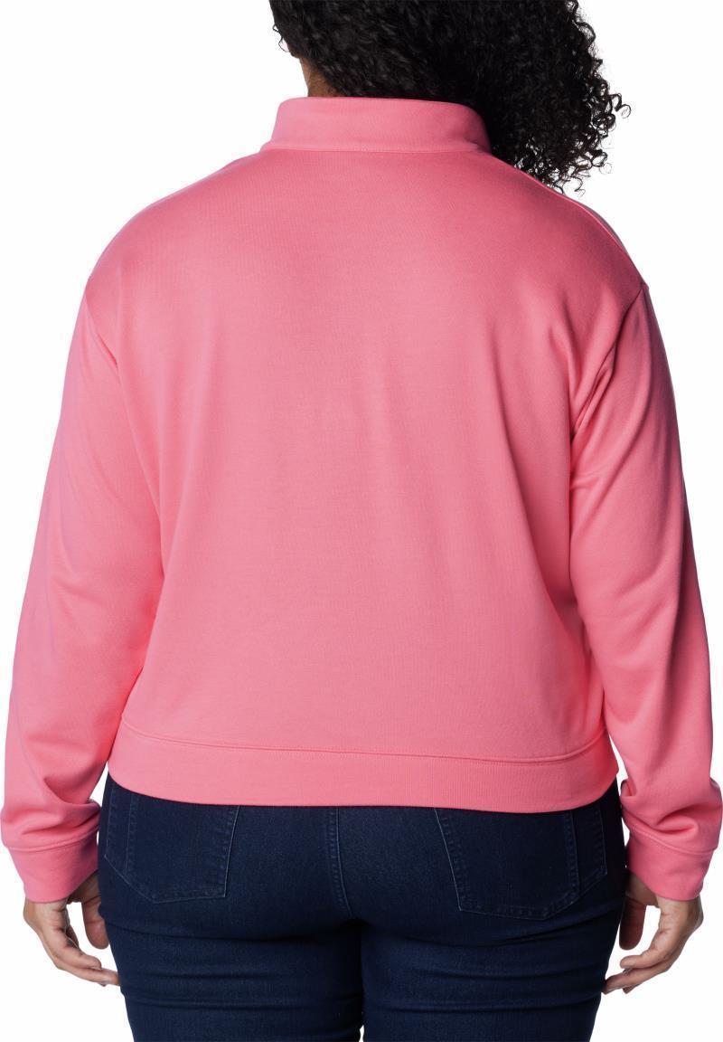 Columbia Trek French Terry Half Zip - Plus - Womens - Camellia Rose 2