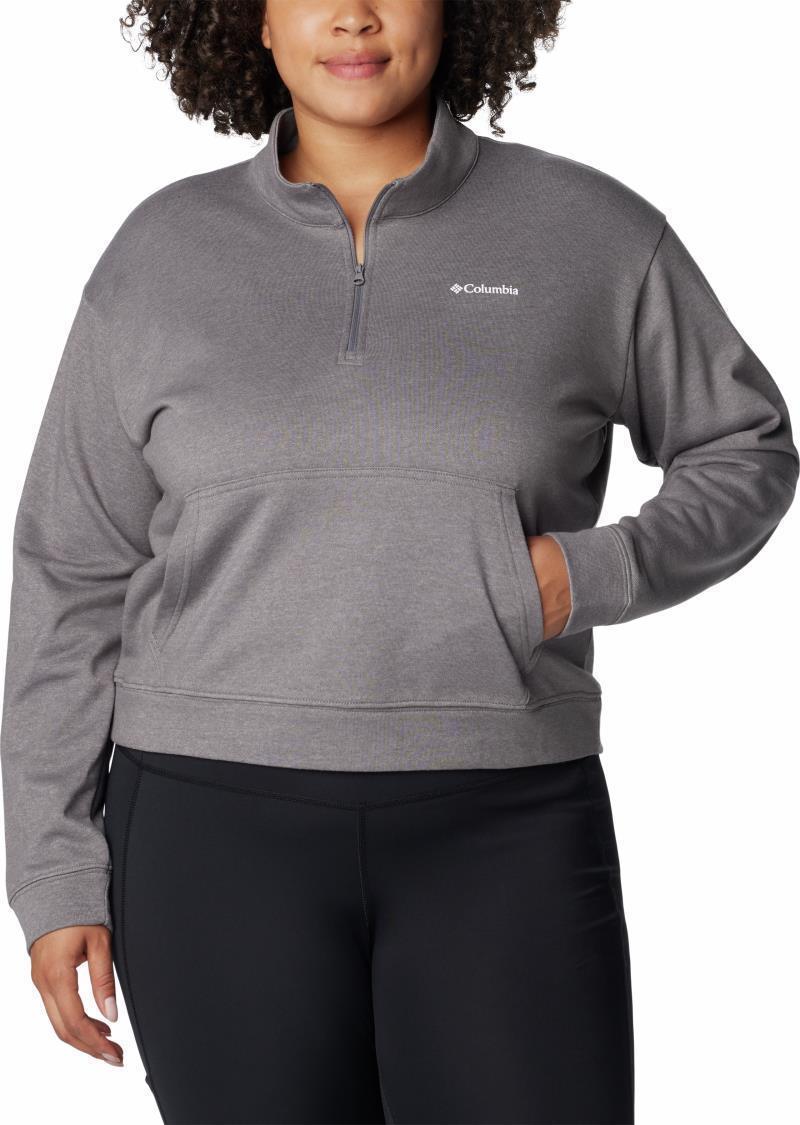 Columbia Trek French Terry Half Zip - Plus - Womens - City Grey Heather 1