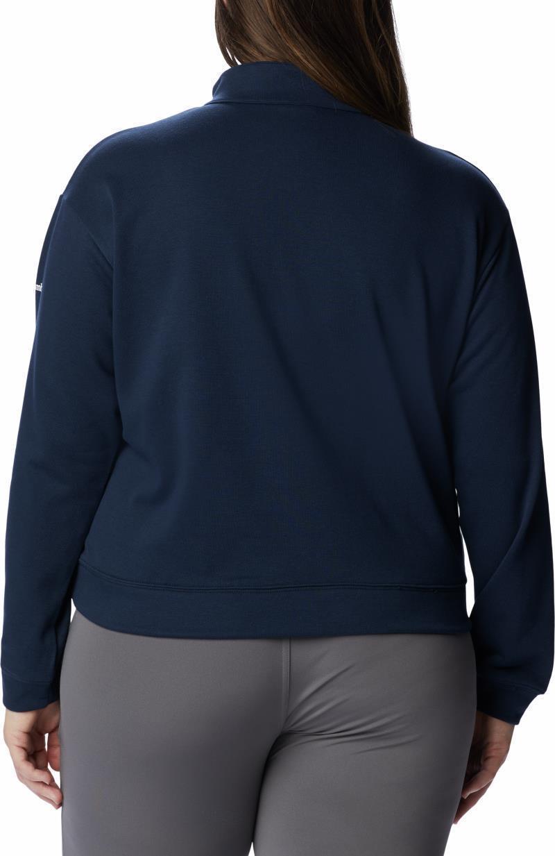 Columbia Trek French Terry Half Zip - Plus - Womens - Collegiate Navy / White CSC Stacked Logo 2