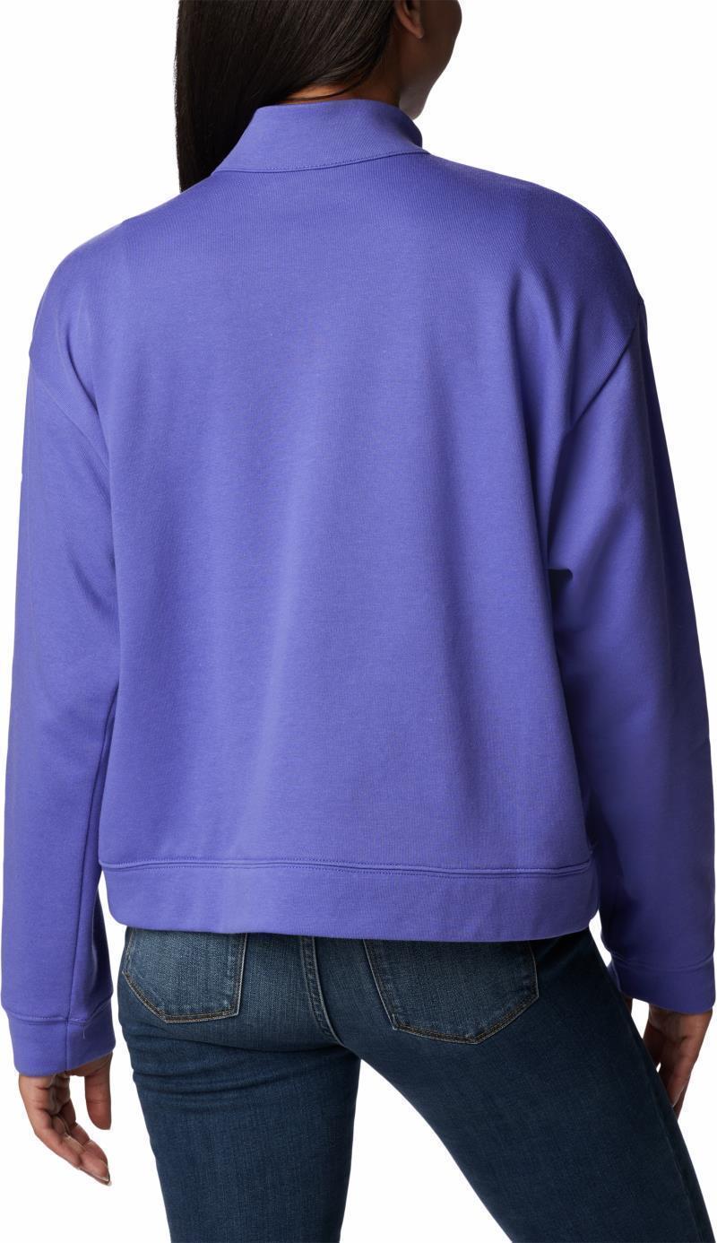 Columbia Trek French Terry Half Zip - Plus - Womens - Purple Lotus / White Stacked Logo 2