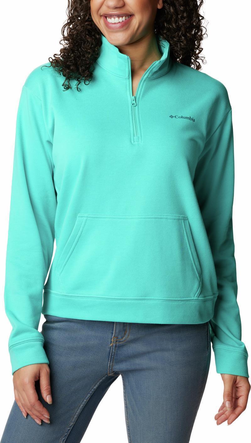 Columbia Trek French Terry Half Zip - Womens - Bright Aqua 1