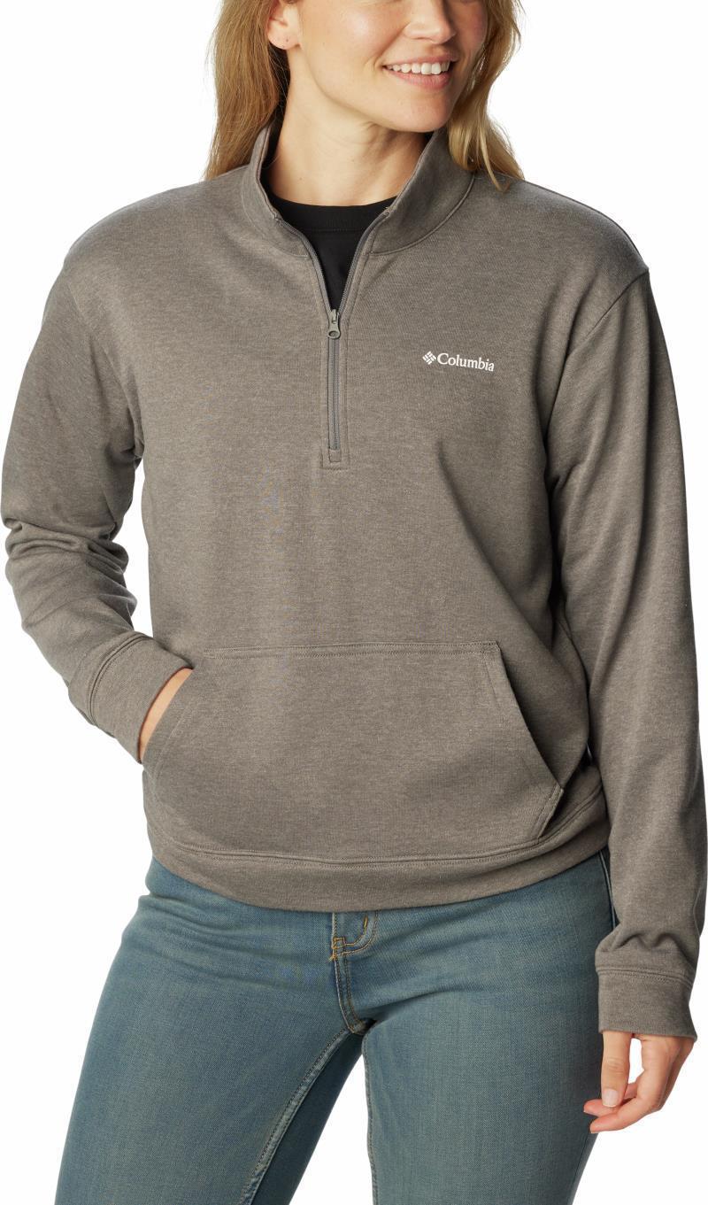 Columbia Trek French Terry Half Zip - Womens - City Grey Heather 1