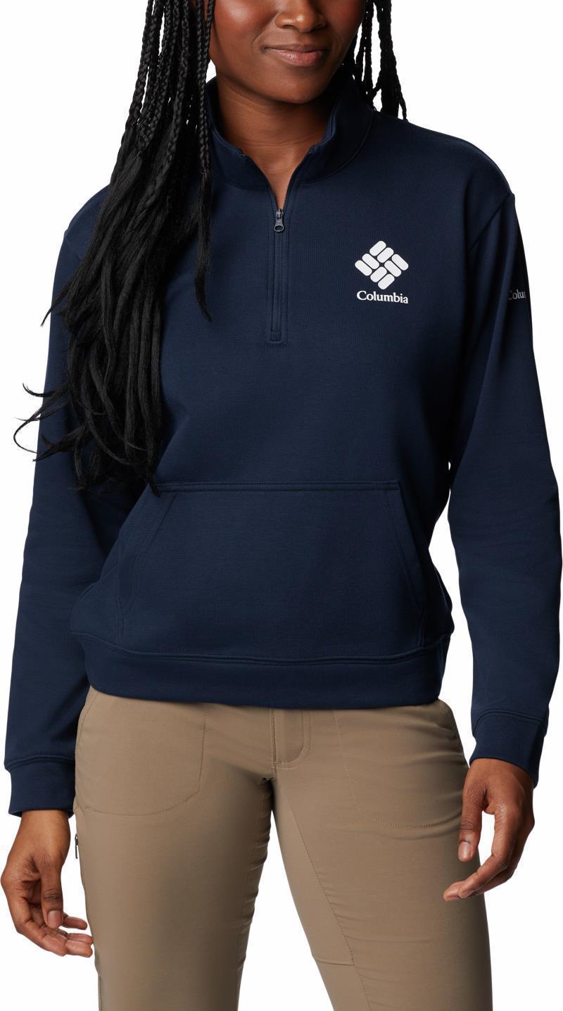Columbia Trek French Terry Half Zip - Womens - Collegiate Navy / White CSC Stacked Logo 3