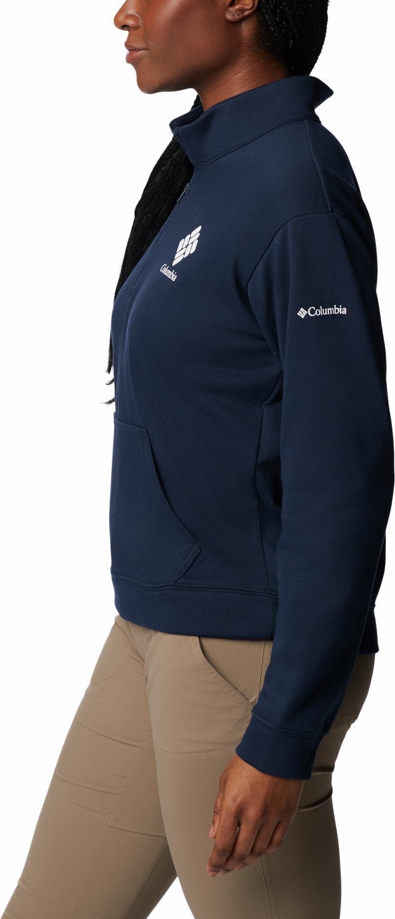 Columbia Trek French Terry Half Zip - Womens - Collegiate Navy / White CSC Stacked Logo 5